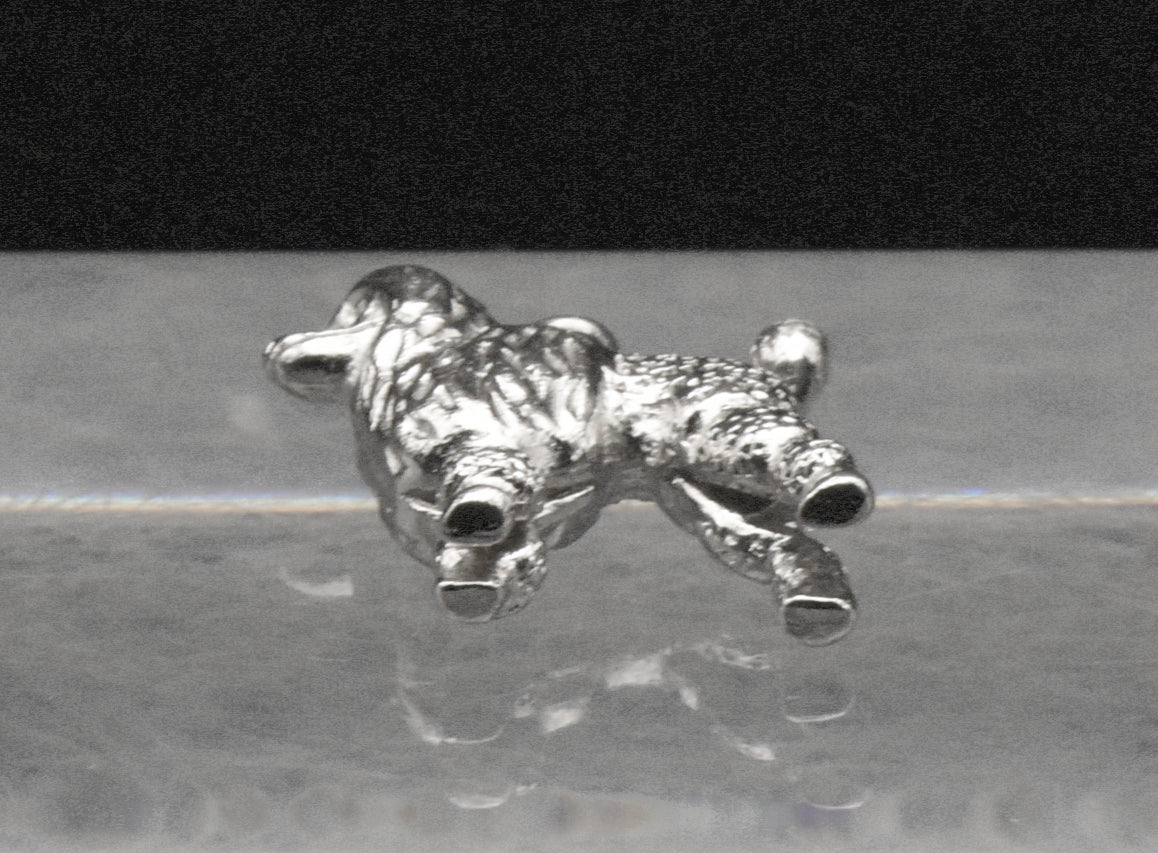 Vintage Silver Tone Poodle Charm