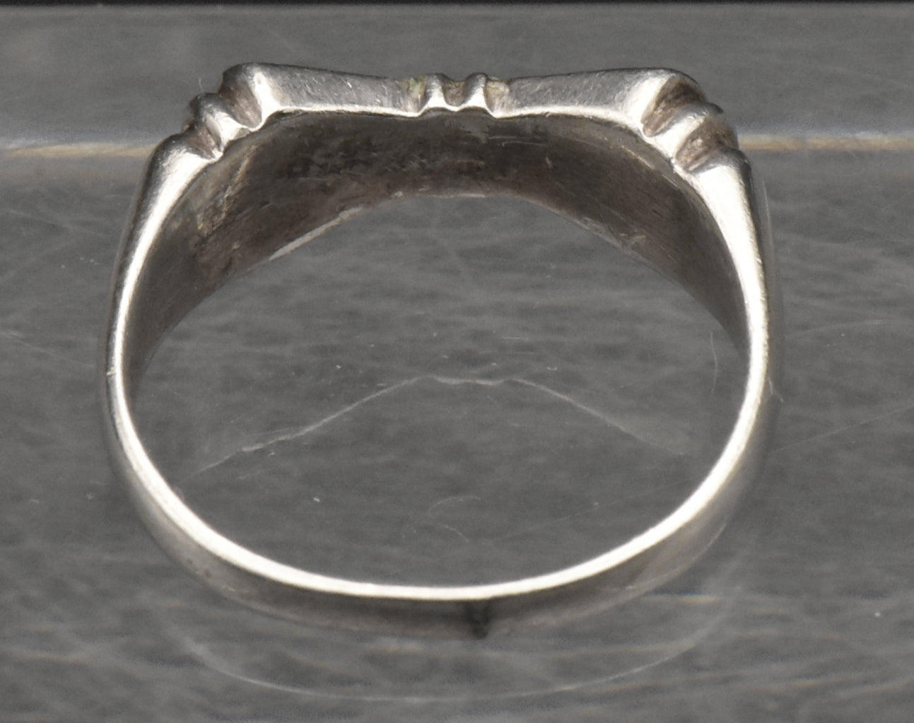 Vintage Sterling Silver Pyrite-Included Turquoise Ring - Size 8