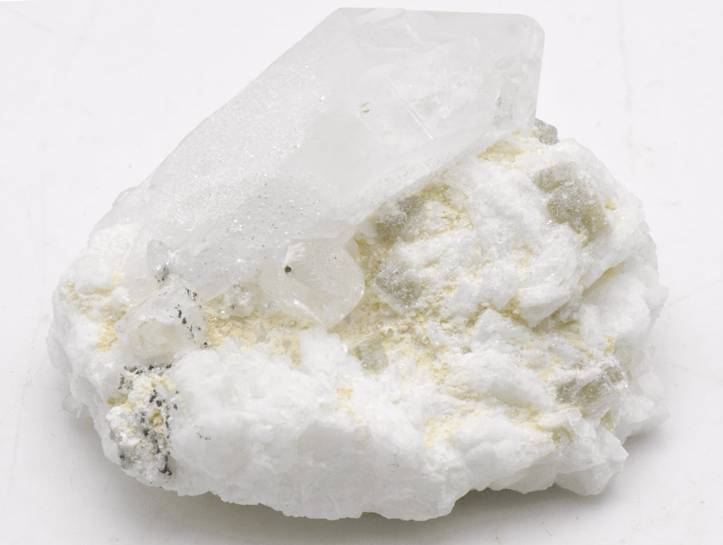 Quartz and Topaz Crystals Cluster with Muscovite on Feldspar Matrix - Pakistan