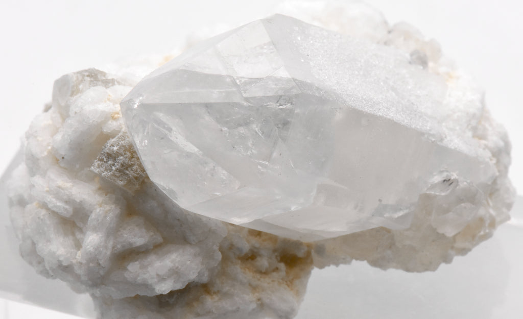 Quartz and Topaz Crystals Cluster with Muscovite on Feldspar Matrix - Pakistan