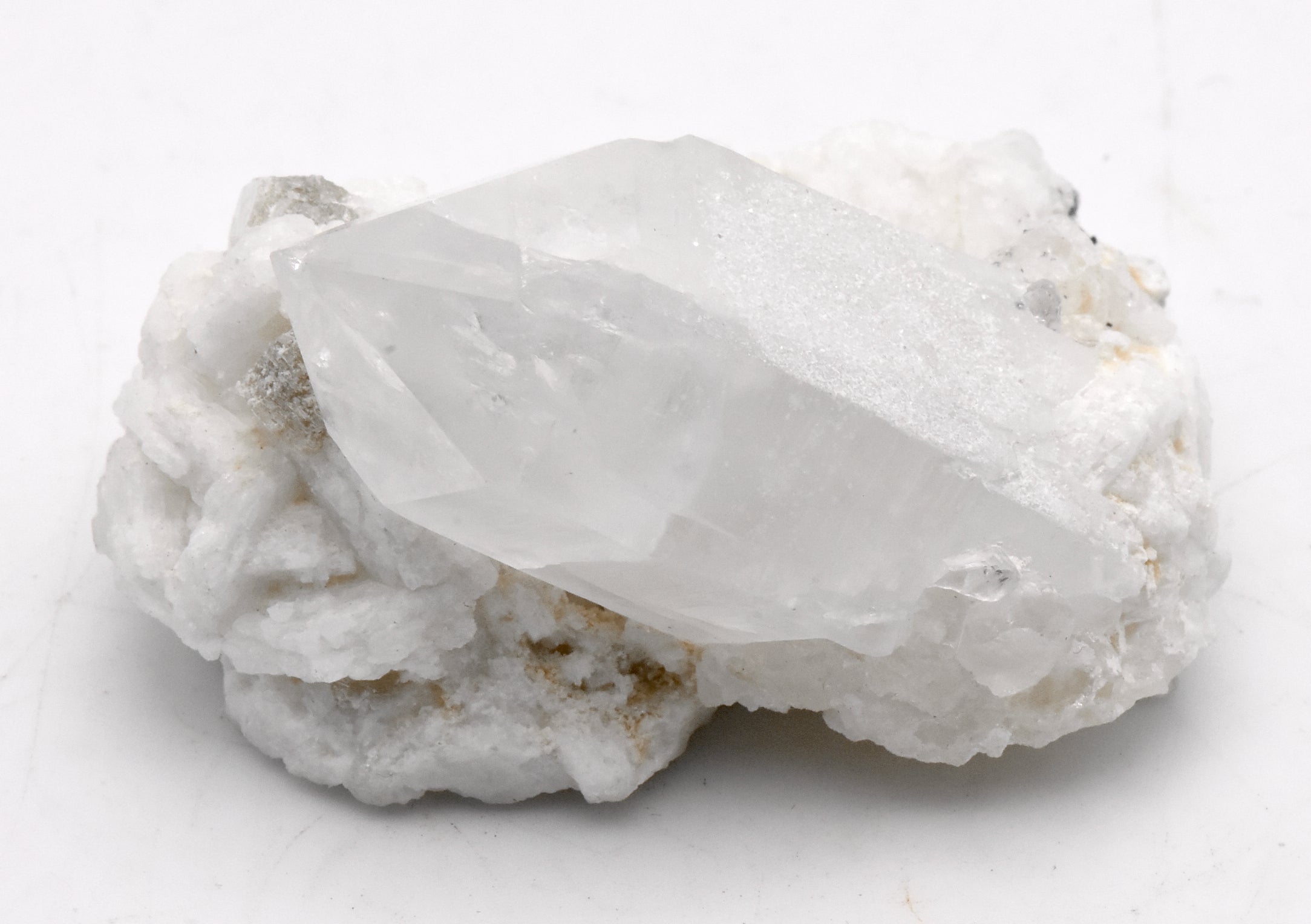 Quartz and Topaz Crystals Cluster with Muscovite on Feldspar Matrix - Pakistan