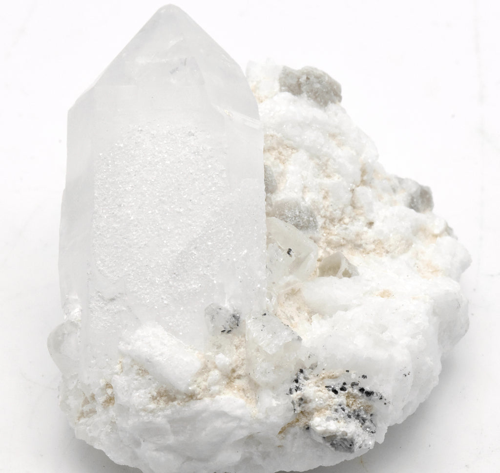 Quartz and Topaz Crystals Cluster with Muscovite on Feldspar Matrix - Pakistan