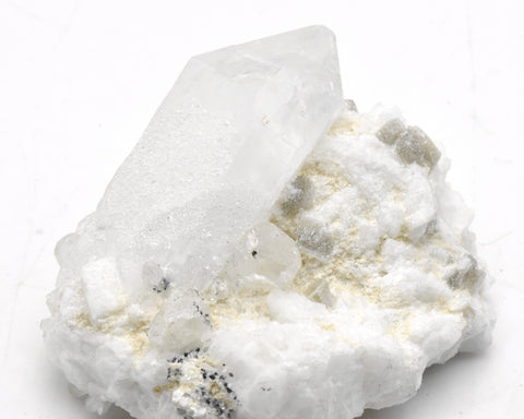 Quartz and Topaz Crystals Cluster with Muscovite on Feldspar Matrix - Pakistan