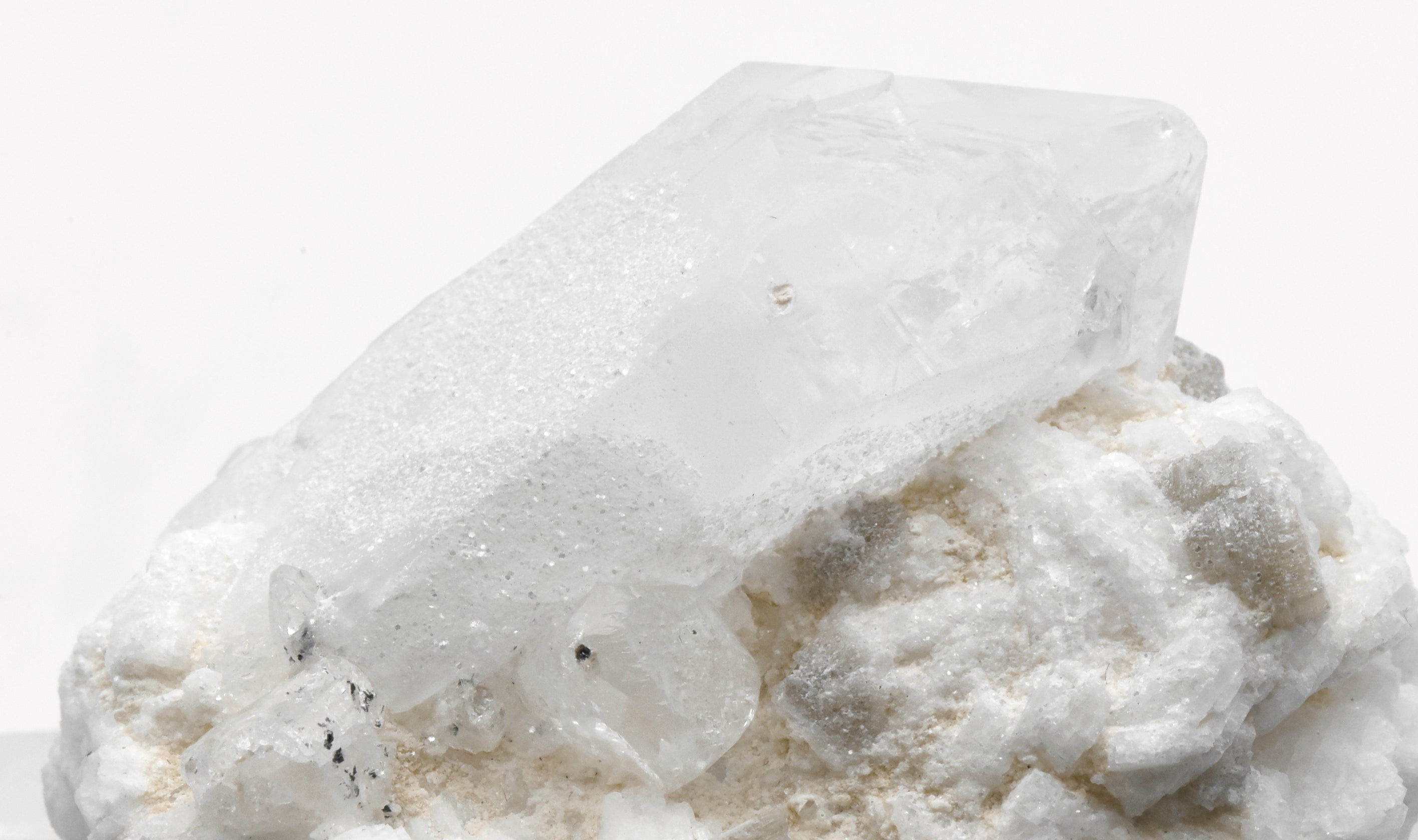 Quartz and Topaz Crystals Cluster with Muscovite on Feldspar Matrix - Pakistan