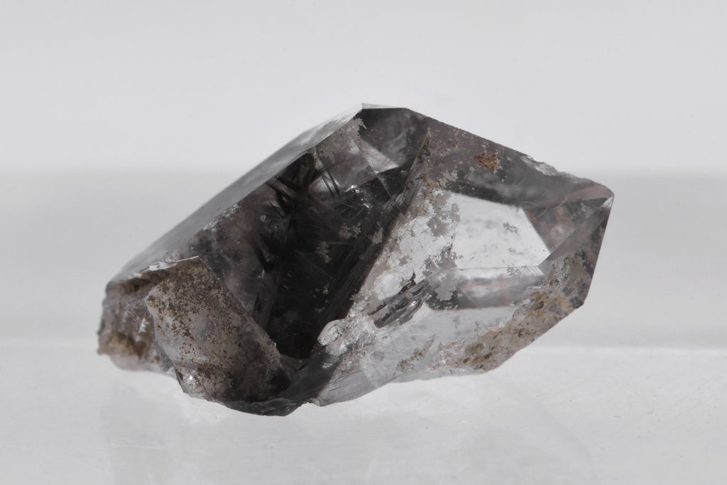 Quartz with Burkite and Rutile Needle Inclusions Crystal Specimen - Pakistan