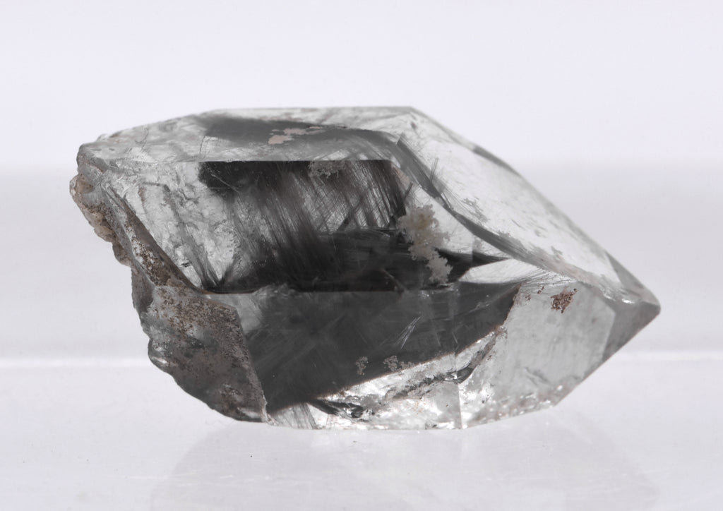 Quartz with Burkite and Rutile Needle Inclusions Crystal Specimen - Pakistan