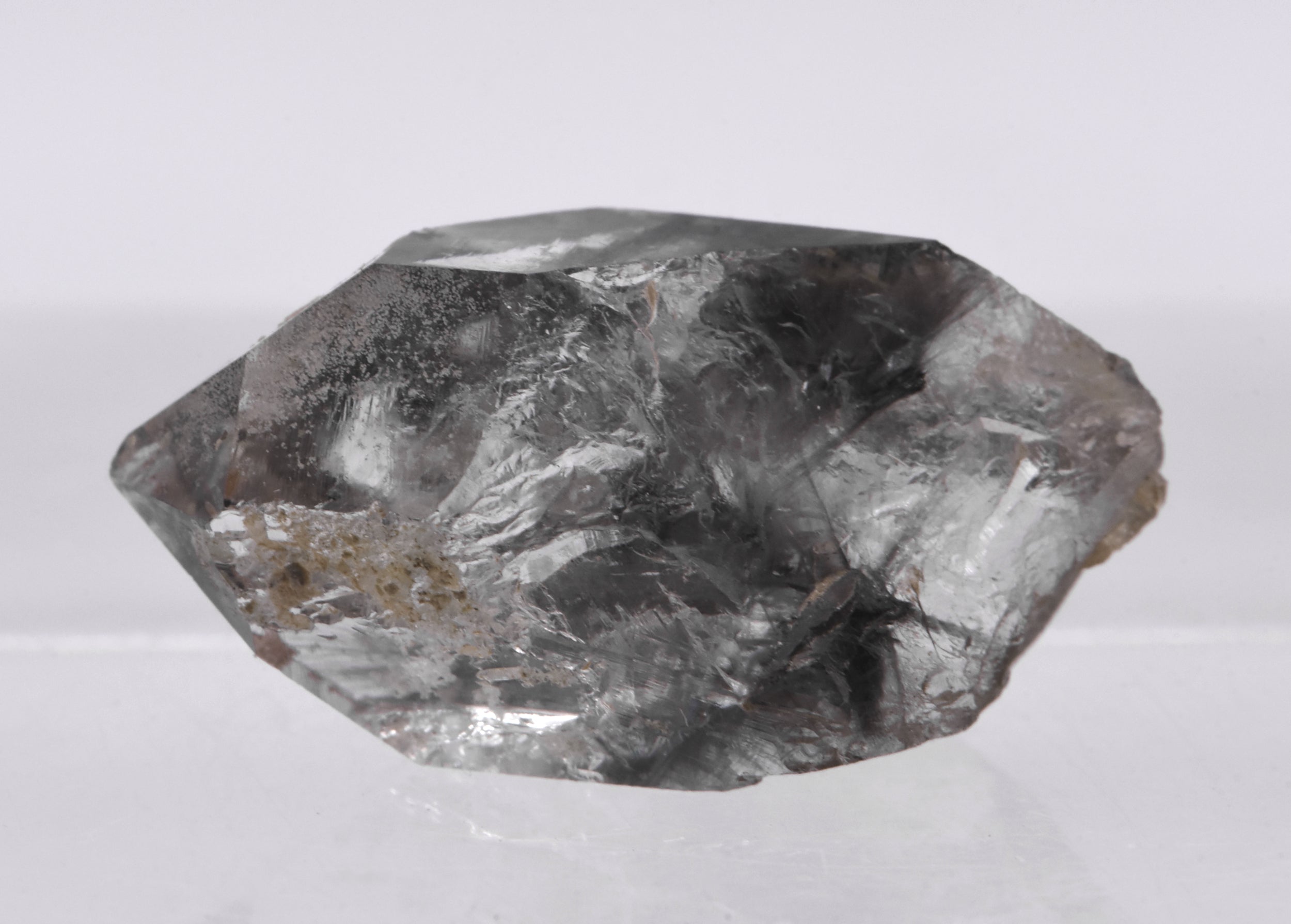 Quartz with Burkite and Rutile Needle Inclusions Crystal Specimen - Pakistan