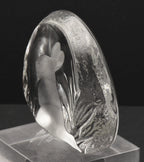 Vintage Glass Three Dimensional Plaque of a Rabbit