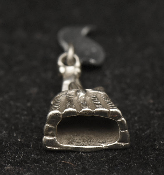 Vintage Sterling Silver "Shawnee" Rabbit in a Basket Charm