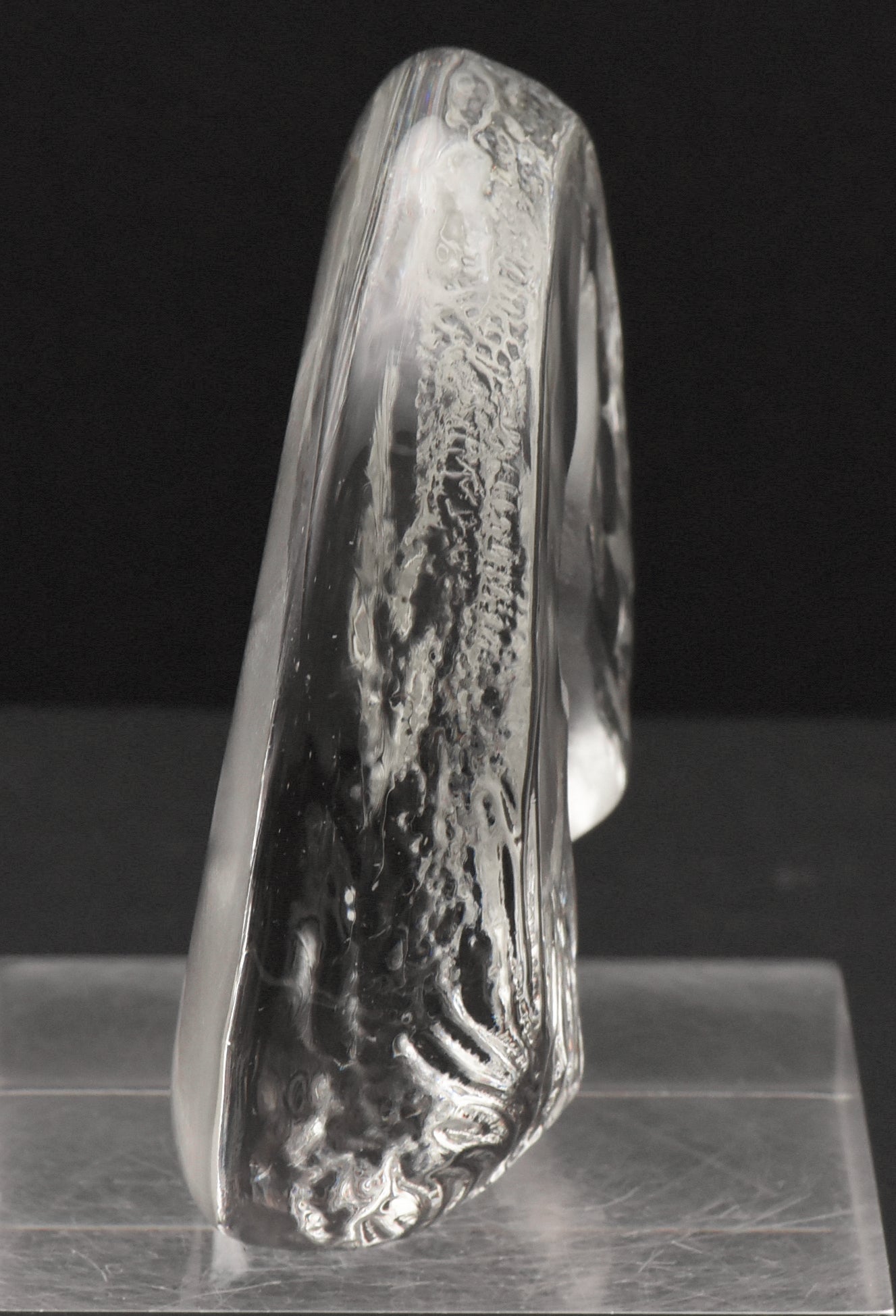 Vintage Glass Three Dimensional Plaque of a Rabbit