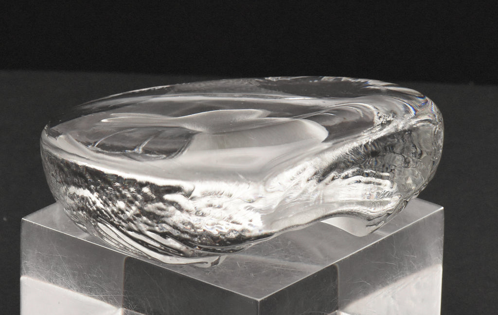 Vintage Glass Three Dimensional Plaque of a Rabbit