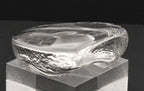 Vintage Glass Three Dimensional Plaque of a Rabbit