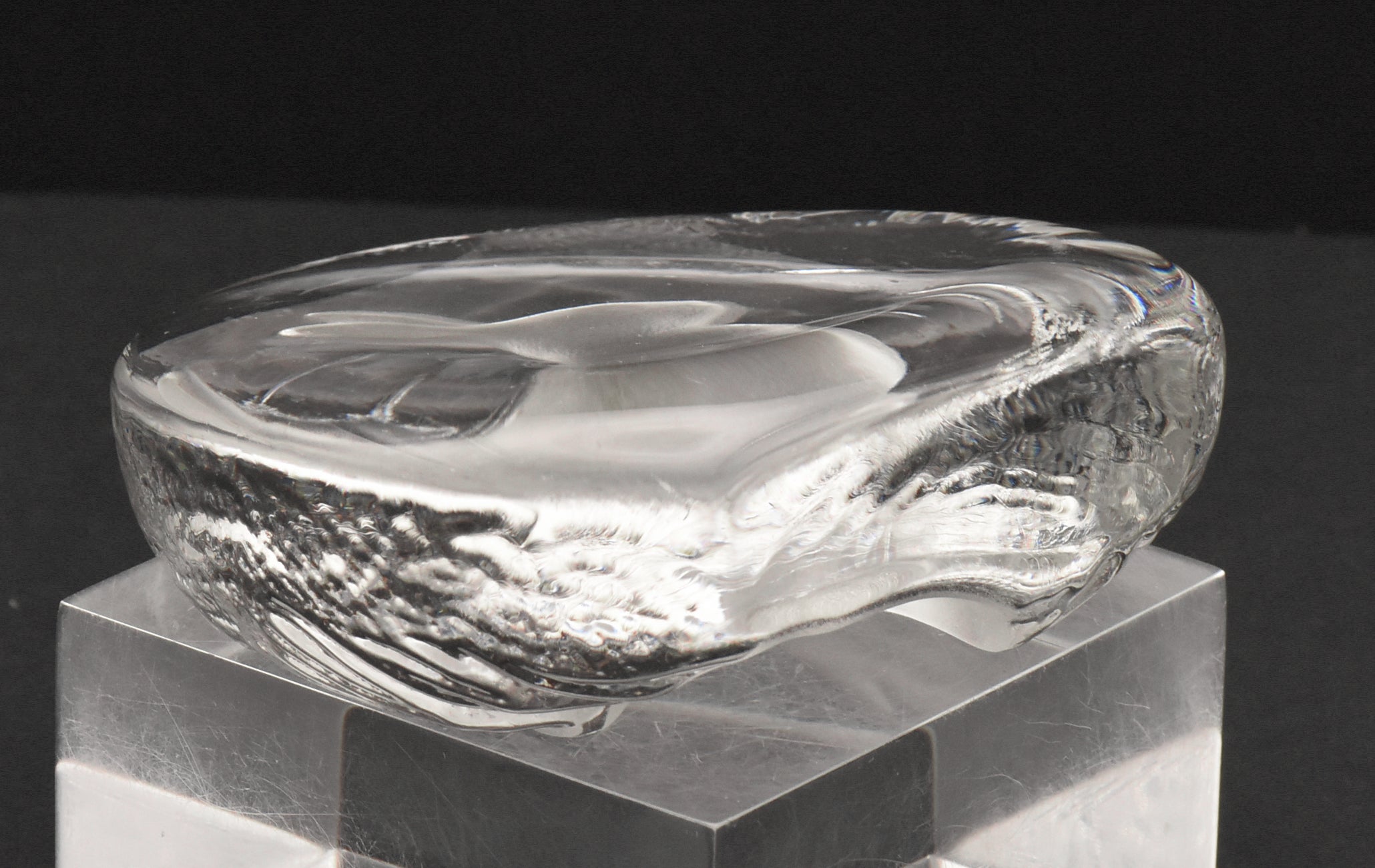 Vintage Glass Three Dimensional Plaque of a Rabbit