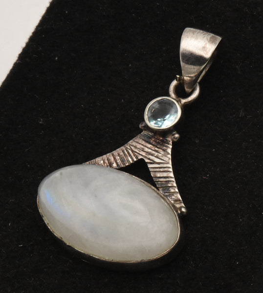 Vintage Rainbow Moonstone Pendant