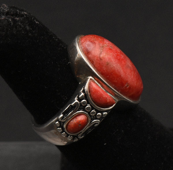 Sterling Silver Imperial Jasper Ring - Size 4.75