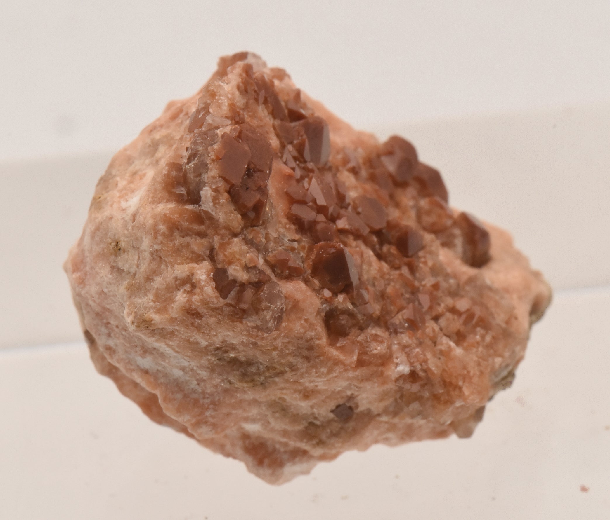 Jacinto de Compostela Hematoid Quartz Crystal Cluster on Red Gypsum Matrix - Chella, Spain