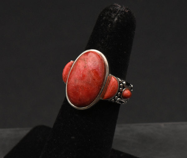 Sterling Silver Imperial Jasper Ring - Size 4.75