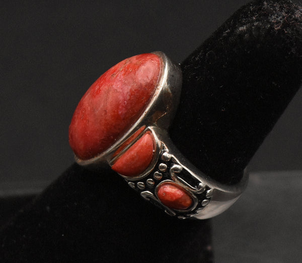 Sterling Silver Imperial Jasper Ring - Size 4.75