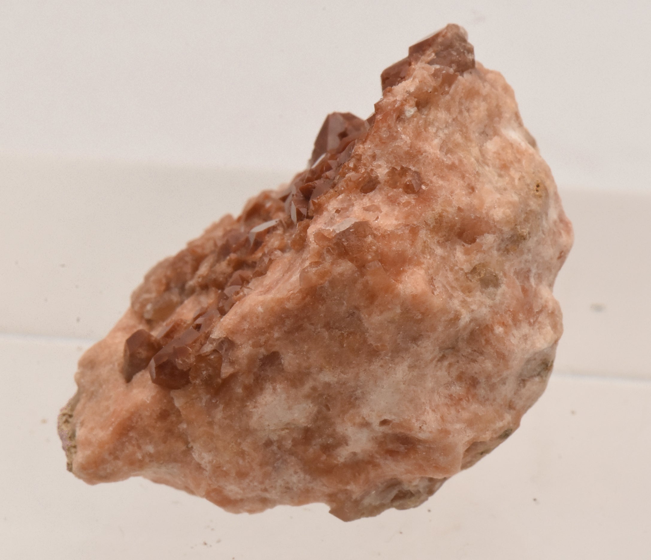 Jacinto de Compostela Hematoid Quartz Crystal Cluster on Red Gypsum Matrix - Chella, Spain