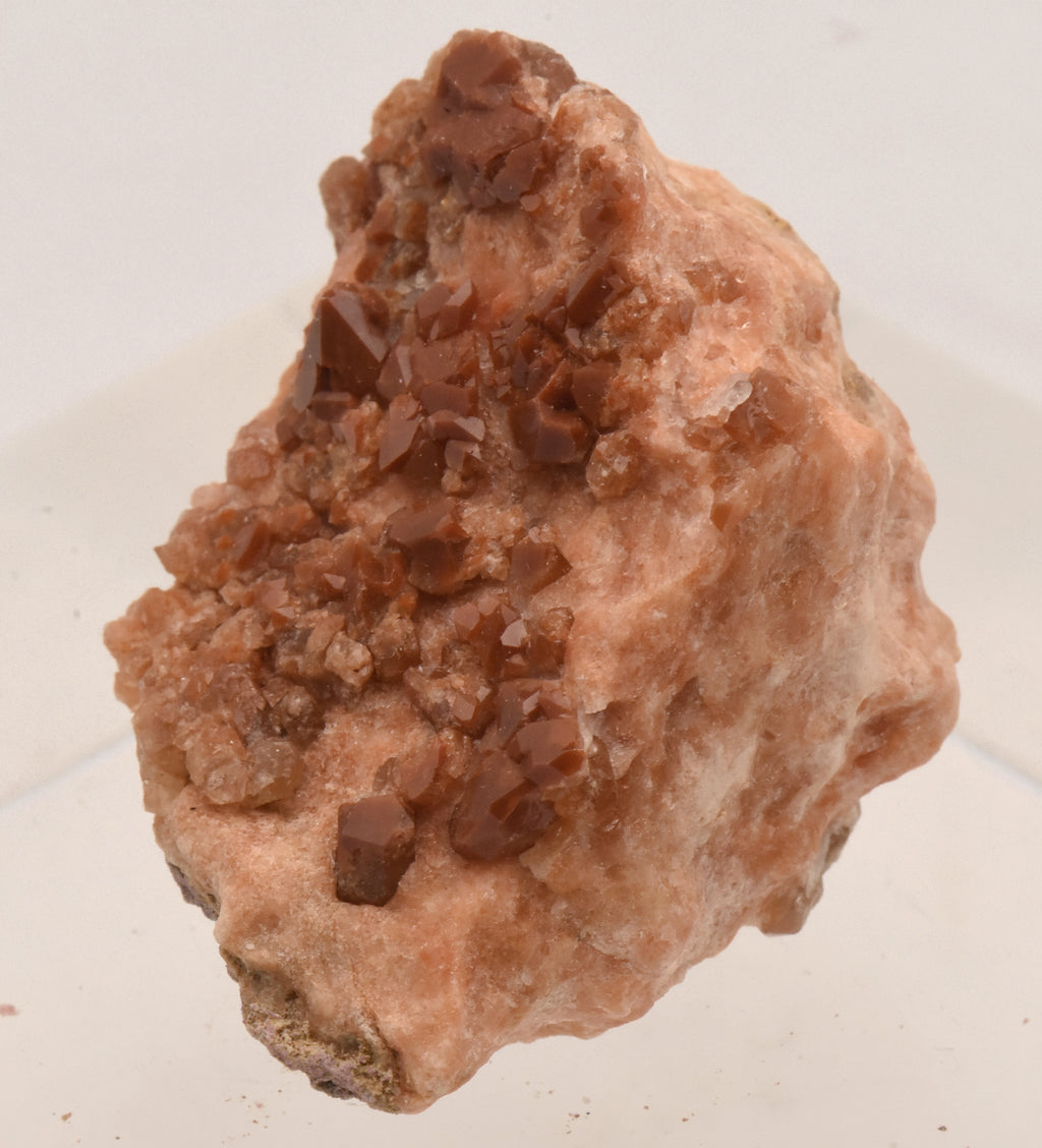 Jacinto de Compostela Hematoid Quartz Crystal Cluster on Red Gypsum Matrix - Chella, Spain