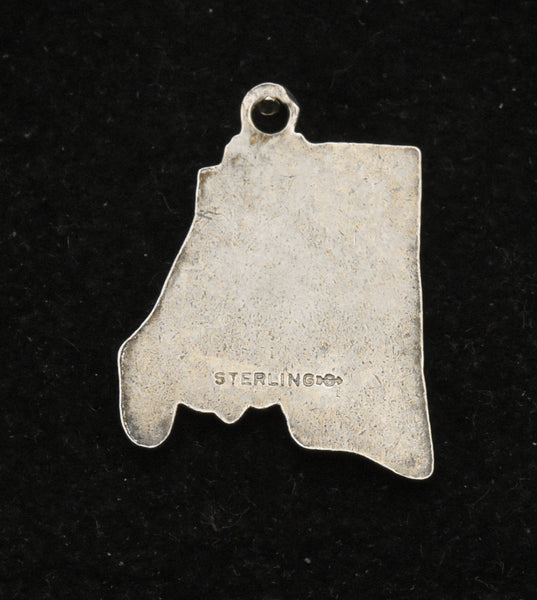 Vintage Rhode Island Sterling Silver Enamel Charm