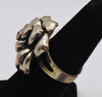 Vintage Silver Plated Adjustable Rose Ring