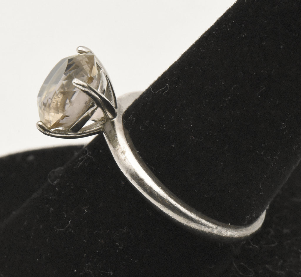 Vintage Sterling Silver Color Change Glass Ring - Size 9