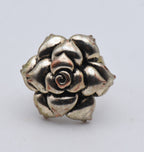 Vintage Silver Plated Adjustable Rose Ring