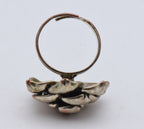 Vintage Silver Plated Adjustable Rose Ring