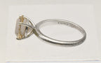Vintage Sterling Silver Color Change Glass Ring - Size 9