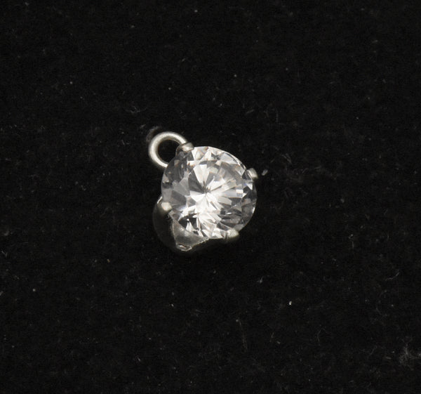 Sterling Silver Cubic Zirconia Small Pendant