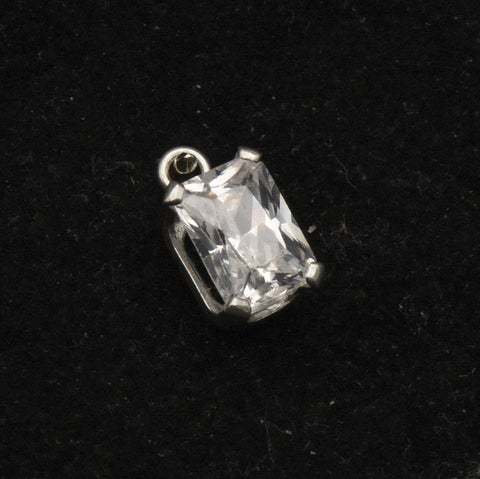 Sterling Silver Cubic Zirconia Small Pendant