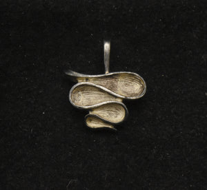 Vintage Sterling Silver Serpentine Shape Pendant