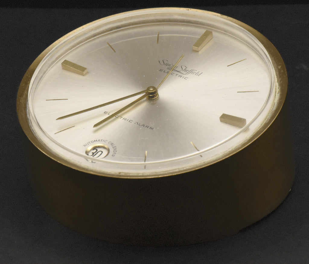 Swiza Sheffield - Vintage Brass Table Clock