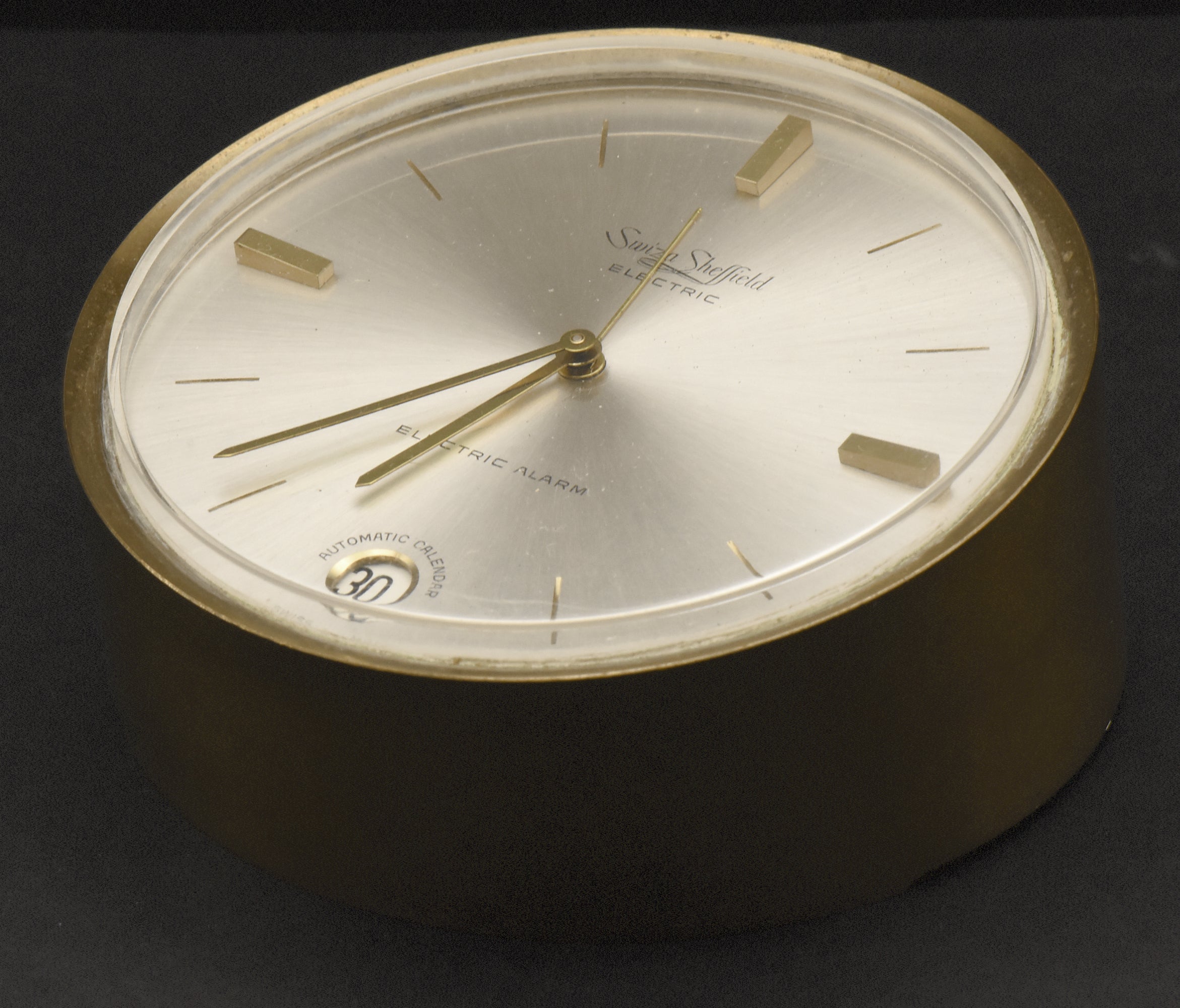 Swiza Sheffield - Vintage Brass Table Clock