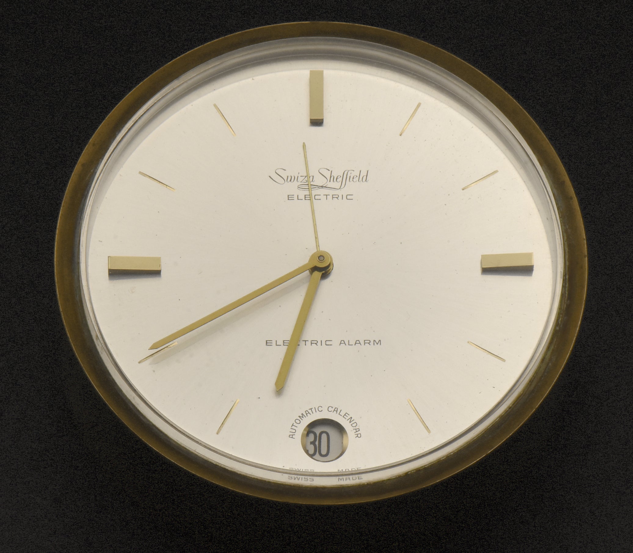 Swiza Sheffield - Vintage Brass Table Clock