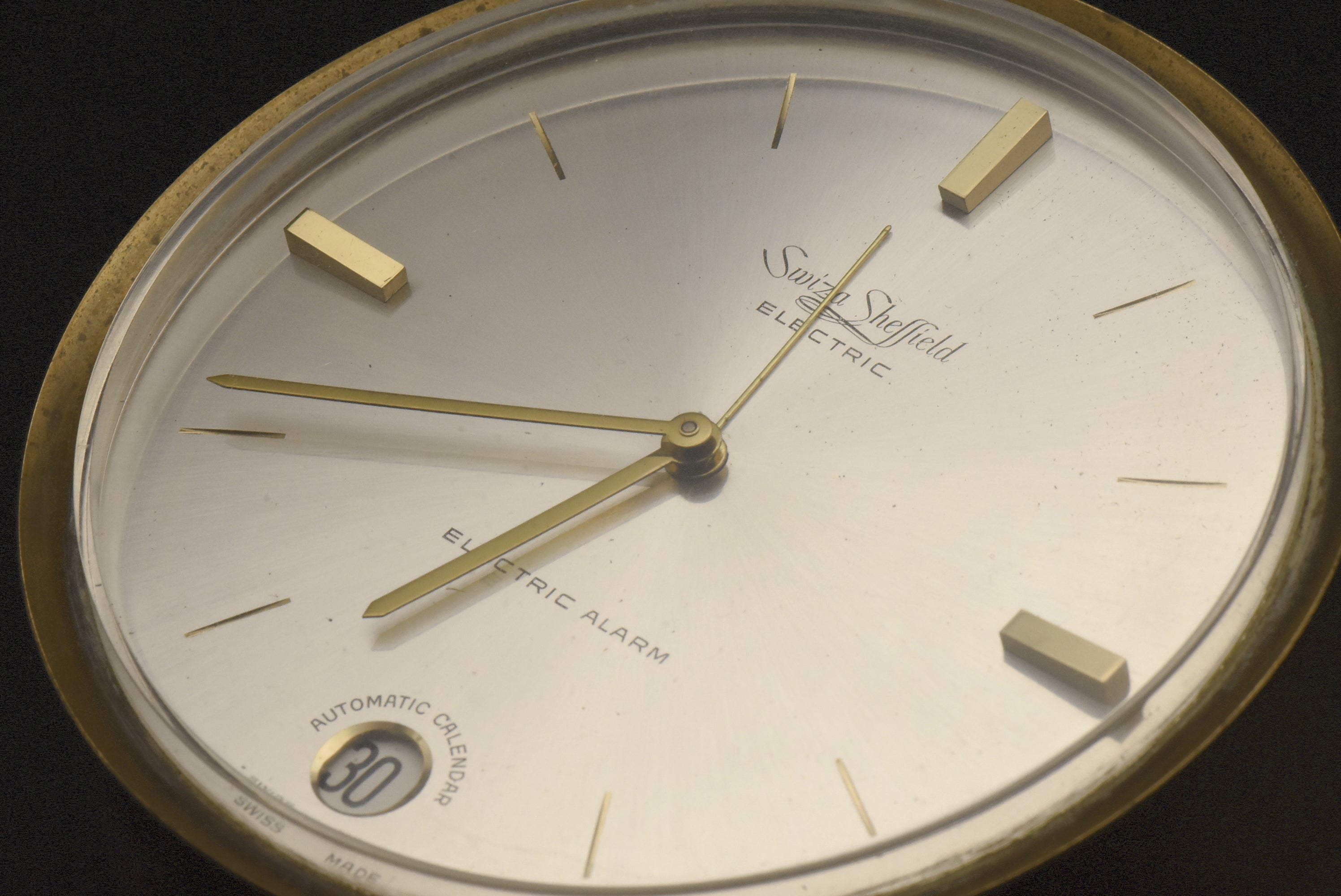 Swiza Sheffield - Vintage Brass Table Clock