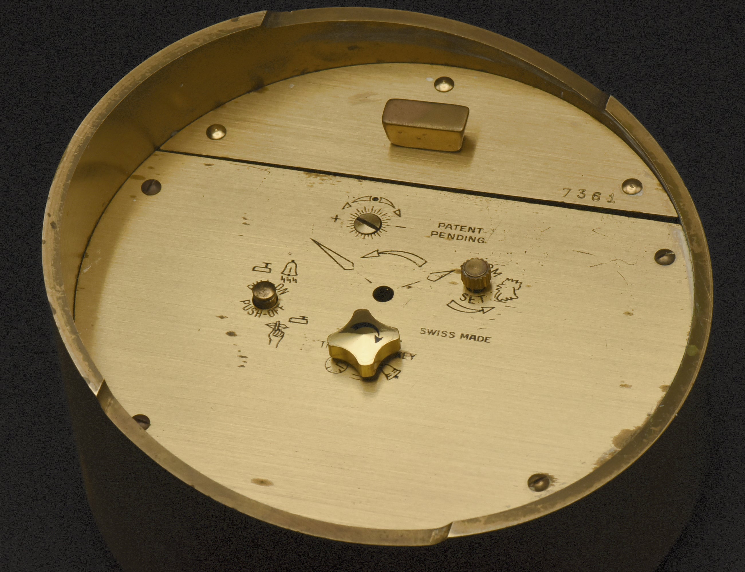 Swiza Sheffield - Vintage Brass Table Clock