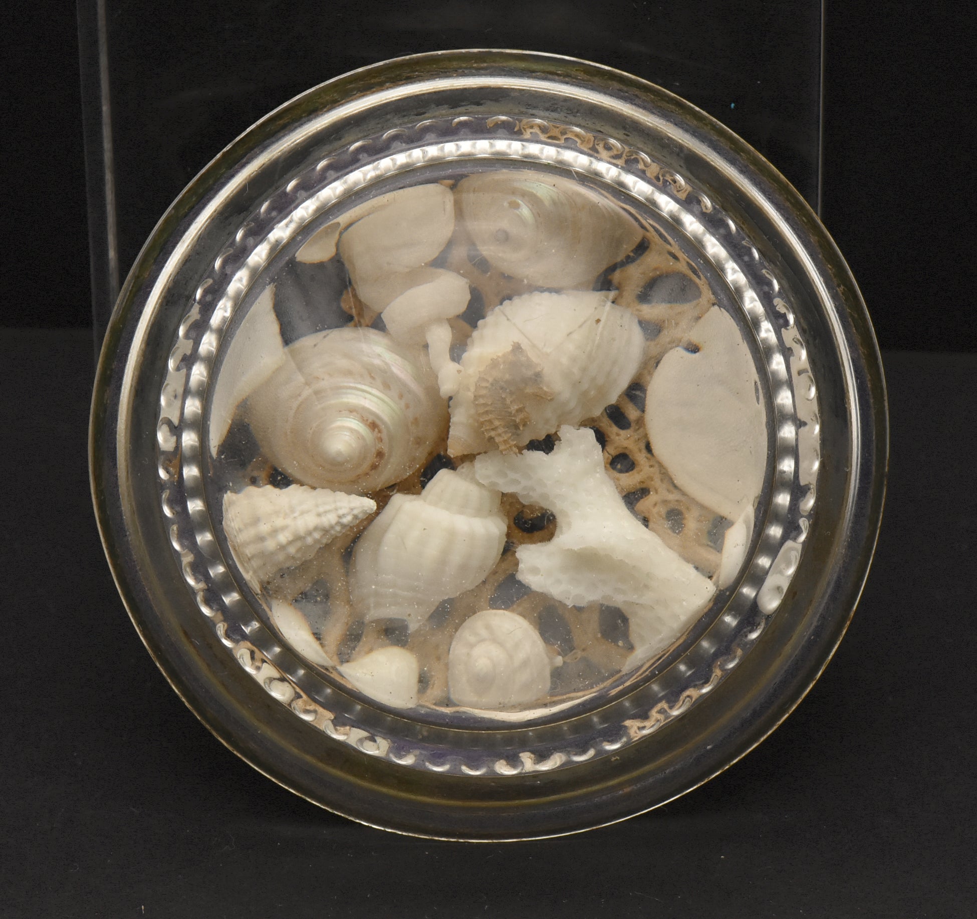 Vintage Beach Souvenir Glass Paperweight