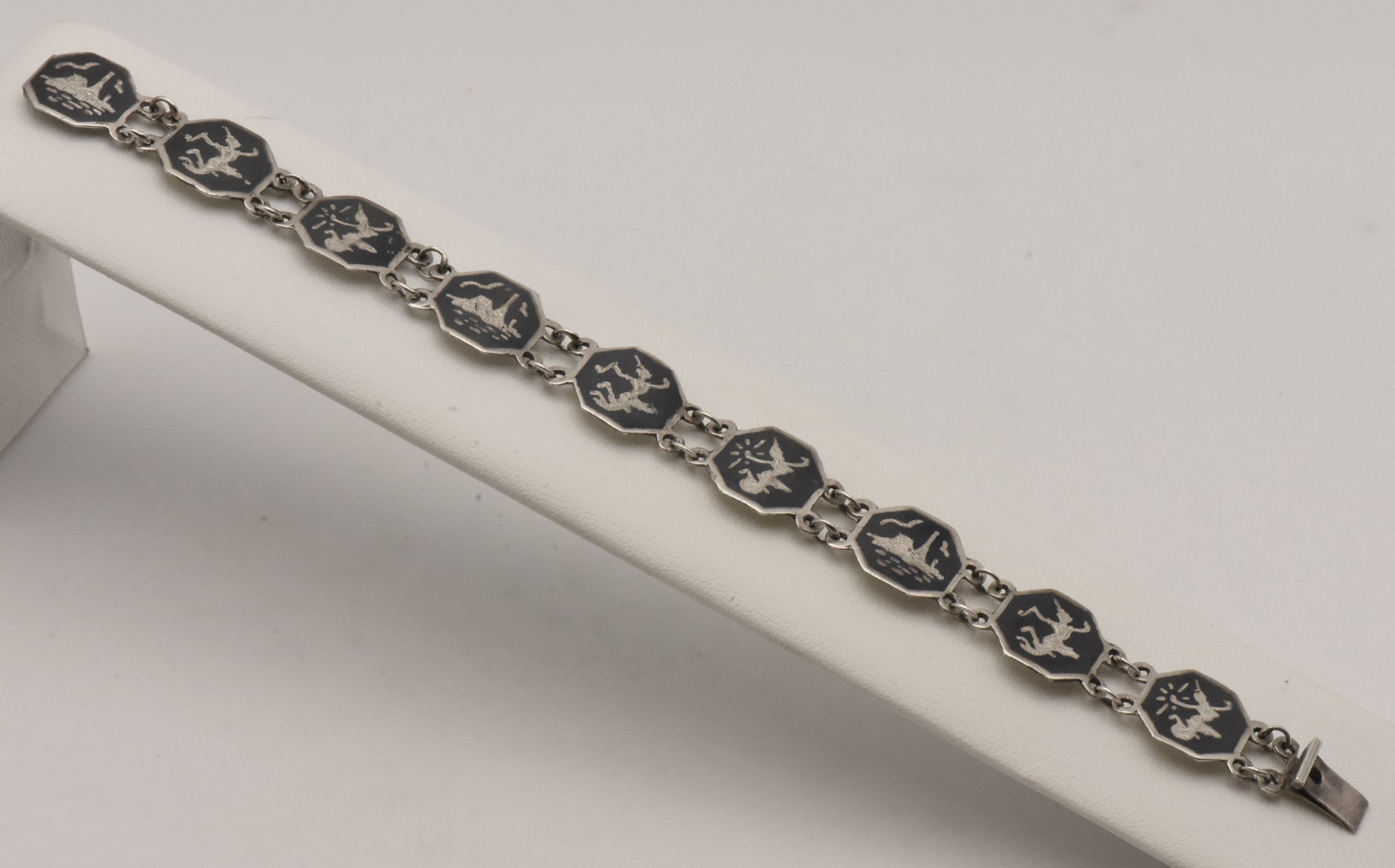 Vintage Sterling Silver Siam Dancer Bracelet