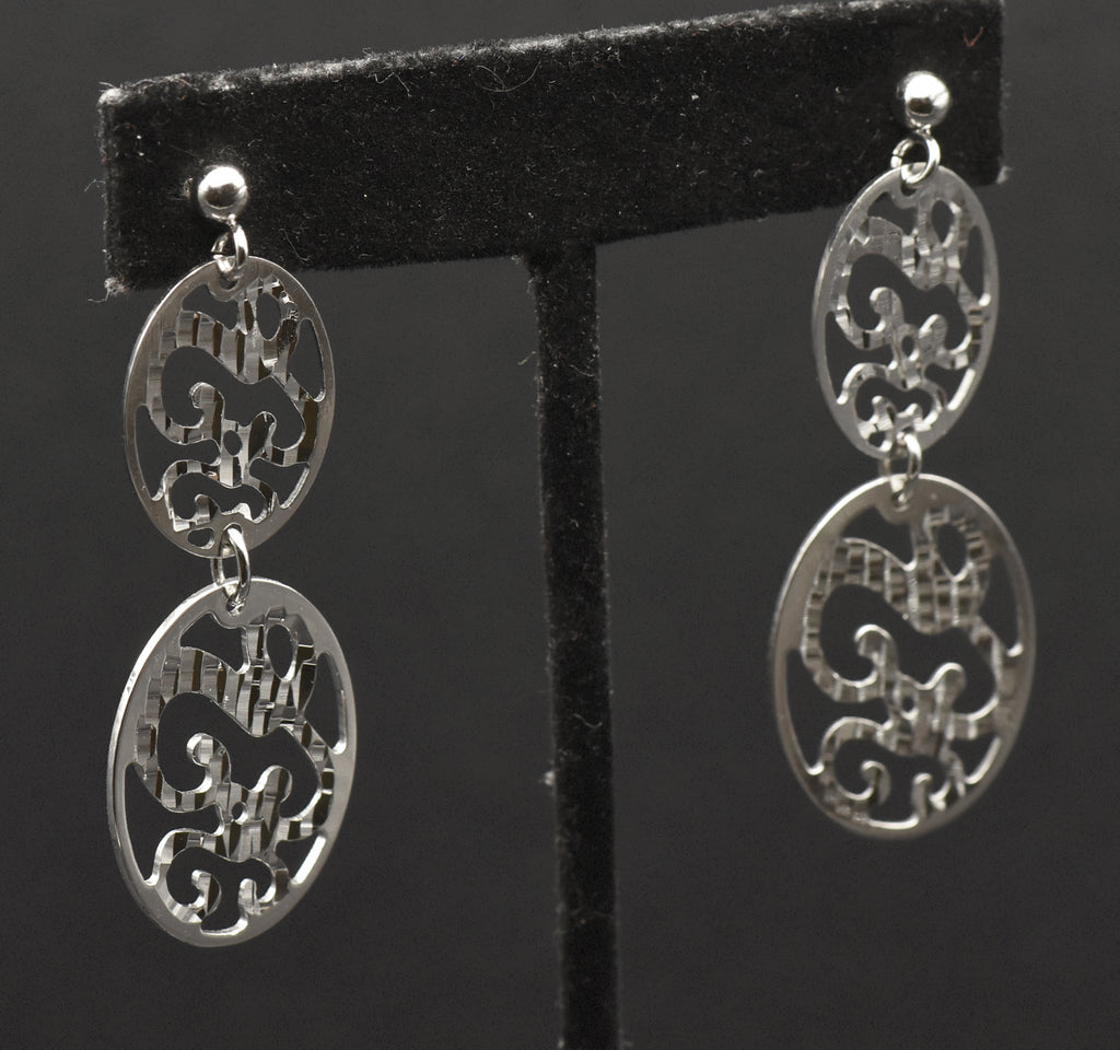 Vintage Italian Sterling Silver Dangle Earrings