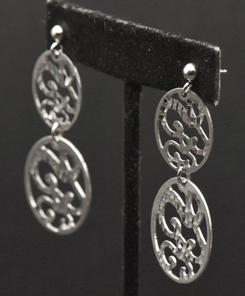 Vintage Italian Sterling Silver Dangle Earrings
