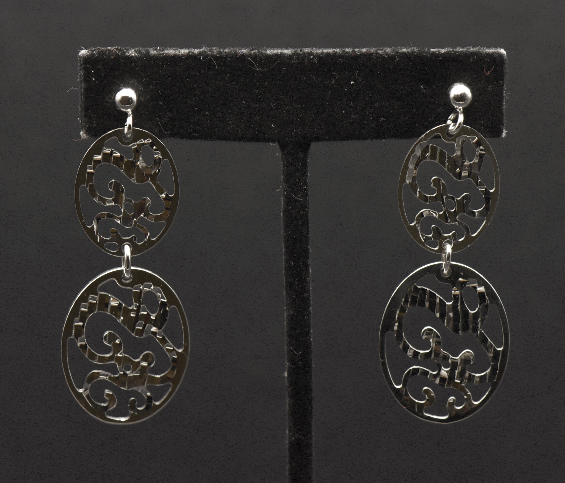 Vintage Italian Sterling Silver Dangle Earrings
