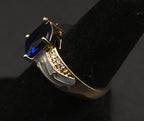 Ross-Simons - Vintage Synthetic Blue Spinel Vermeil Ring - Size 6