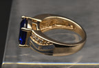 Ross-Simons - Vintage Synthetic Blue Spinel Vermeil Ring - Size 6