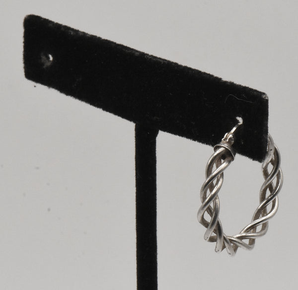 UNMATCHED Vintage Sterling Silver Twisted Hoop Earring