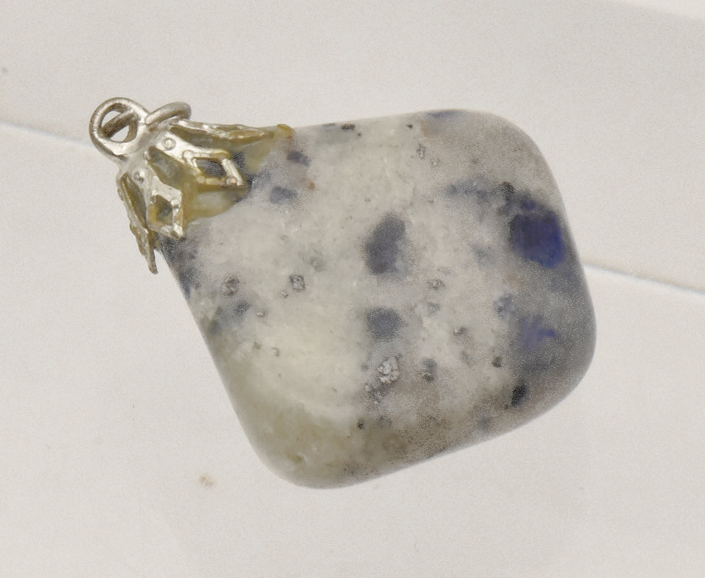 Tumbled Blue Spot Jasper Pendant