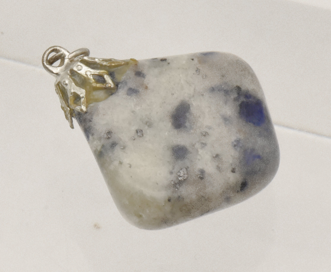 Tumbled Blue Spot Jasper Pendant