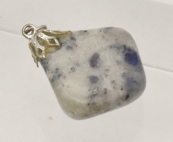 Tumbled Blue Spot Jasper Pendant