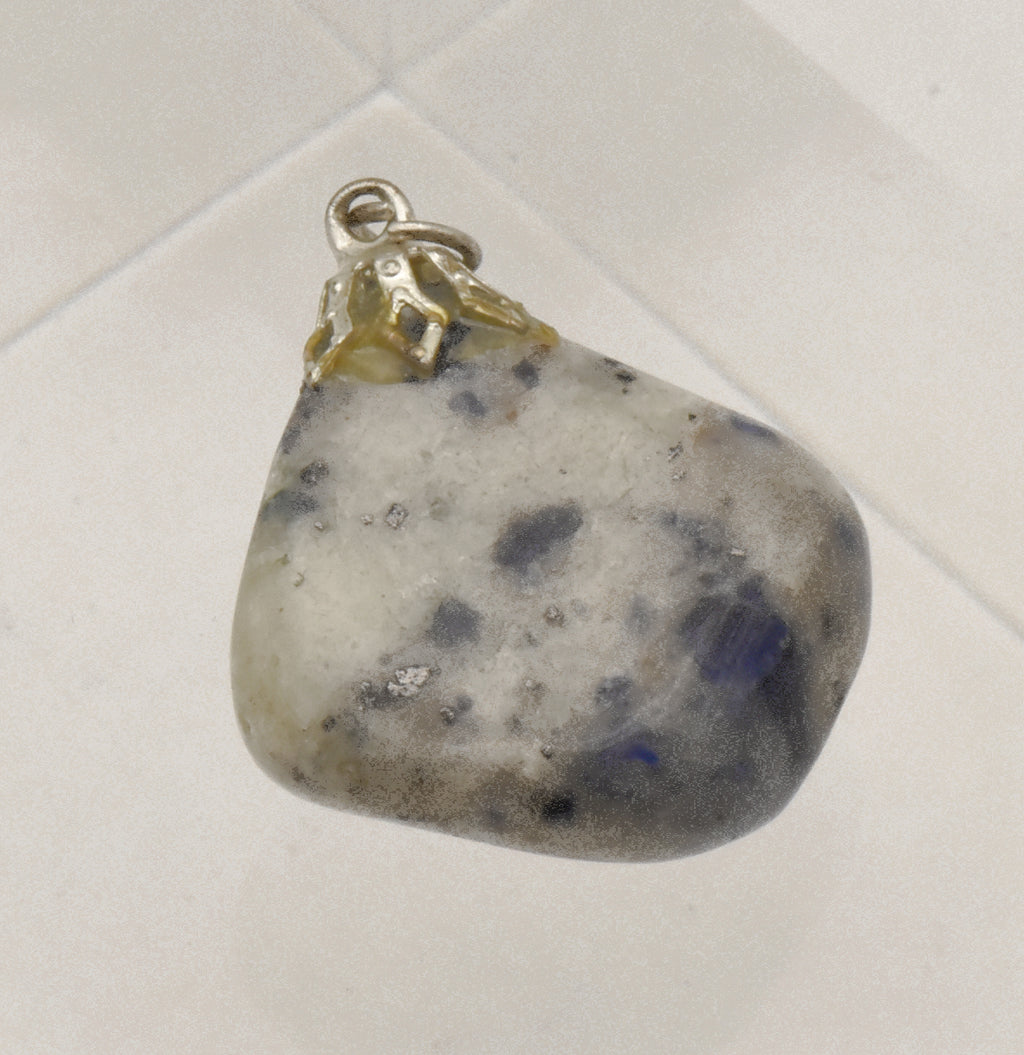 Tumbled Blue Spot Jasper Pendant